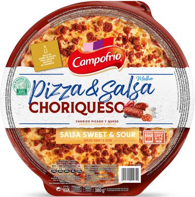 Pizza &amp; salsa choriqueso CAMPOFRÍO 380 g.