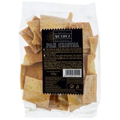 Pan de cristal fino y extracrujiente ARTESANOS MÉNDEZ 120 g