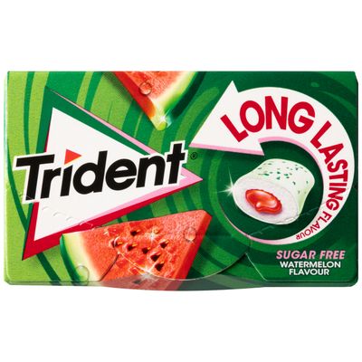 Chicles sabor sandía sin azúcar TRIDENT 22 g