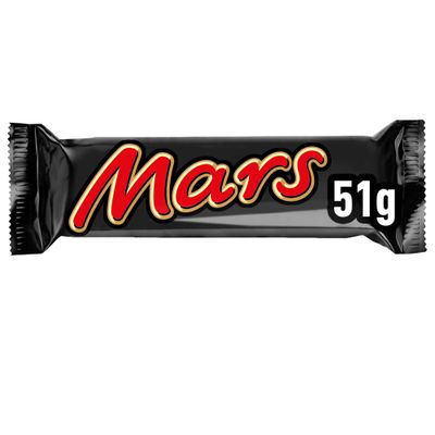 Barrita de chocolate con leche, turrón y caramelo MARS 51 g
