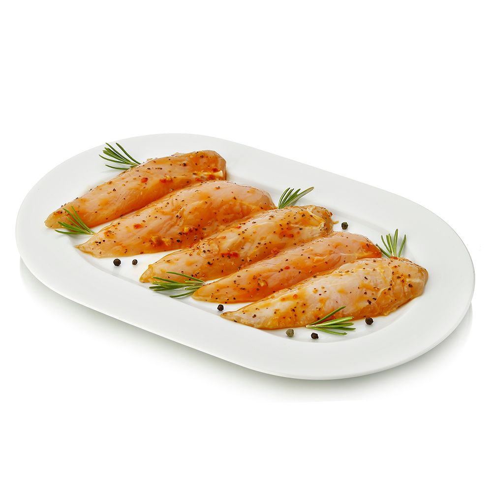 Solomillos de pollo marinados a la naranja