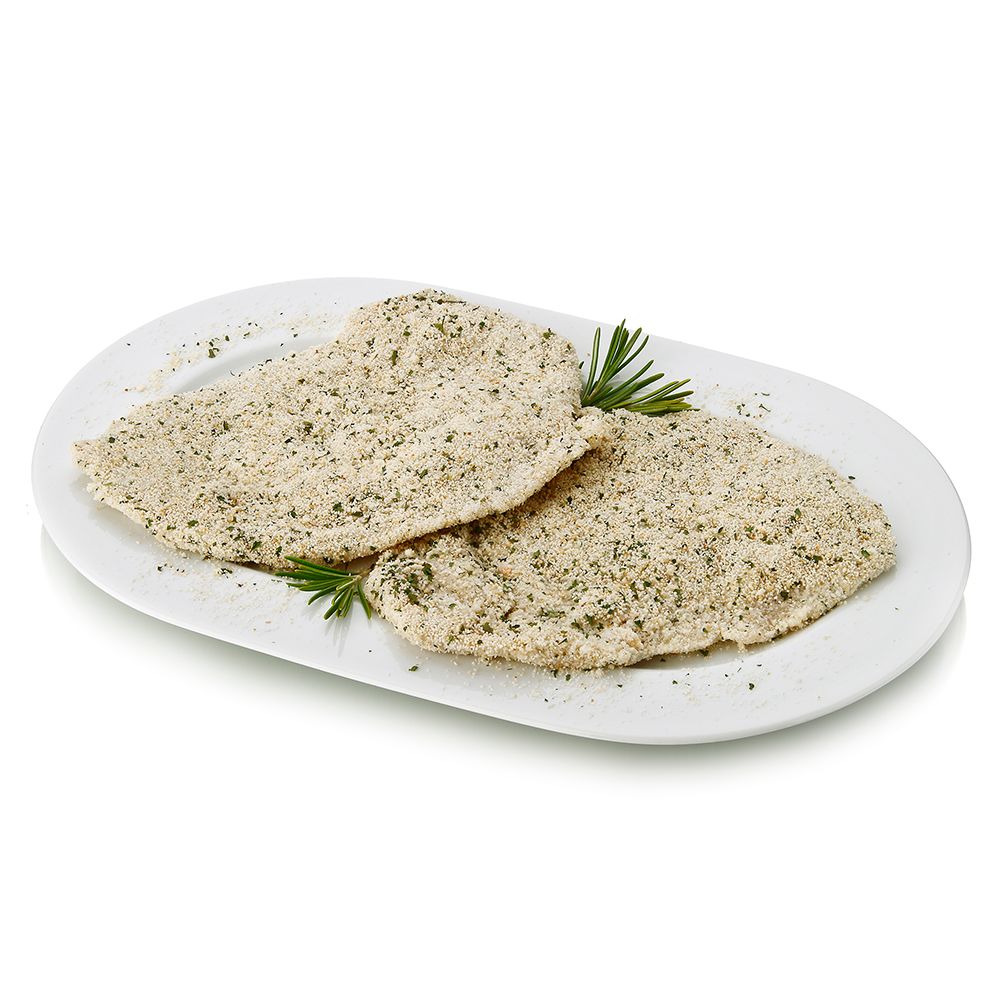 Escalope de pollo empanado