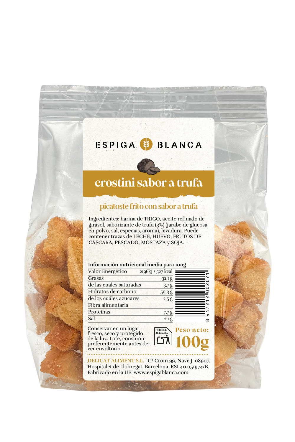 Crostini sabor a trufa ESPIGA BLANCA 100 g