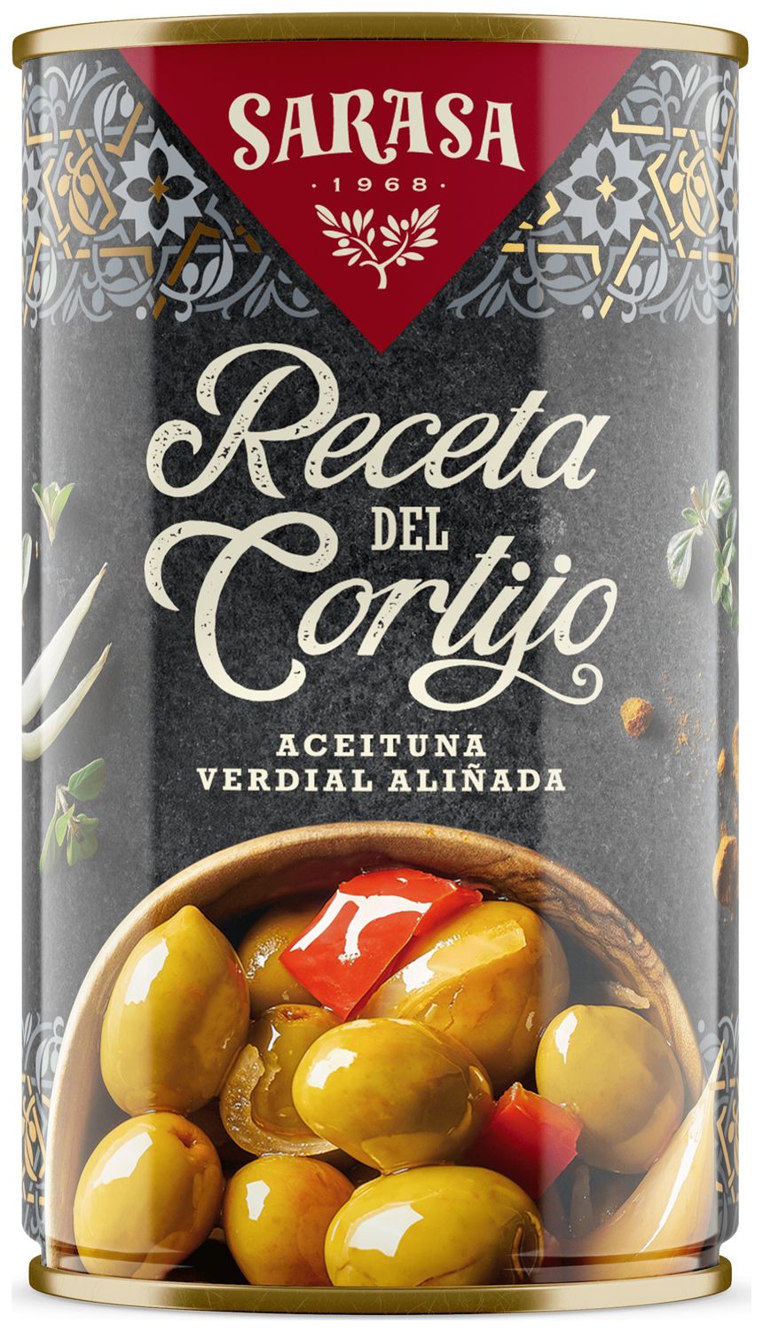 Aceituna verdial aliñada receta del cortijo SARASA 185 g