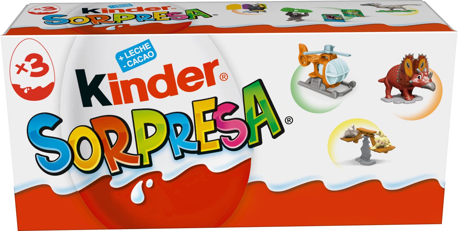 Huevos KINDER sorpresa pack 3 x 20 g