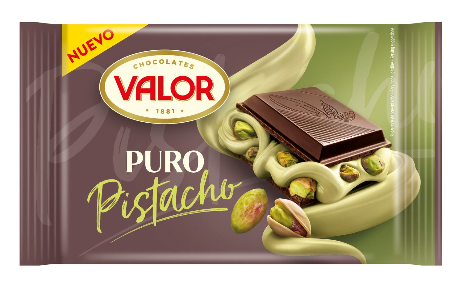 Tableta de chocolate puro pistacho VALOR 150 g