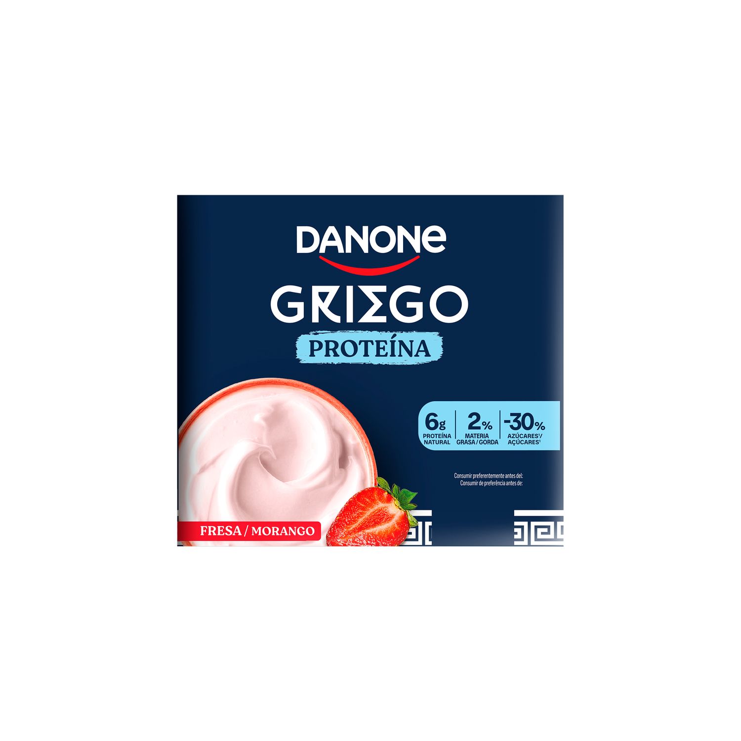 Yogur griego fresa proteína DANONE 4 x 110 g