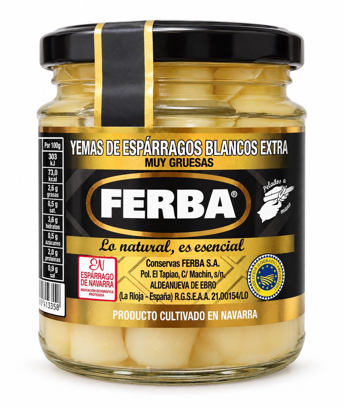 Yemas de espárragos blancos extra muy gruesas FERBA 135 g