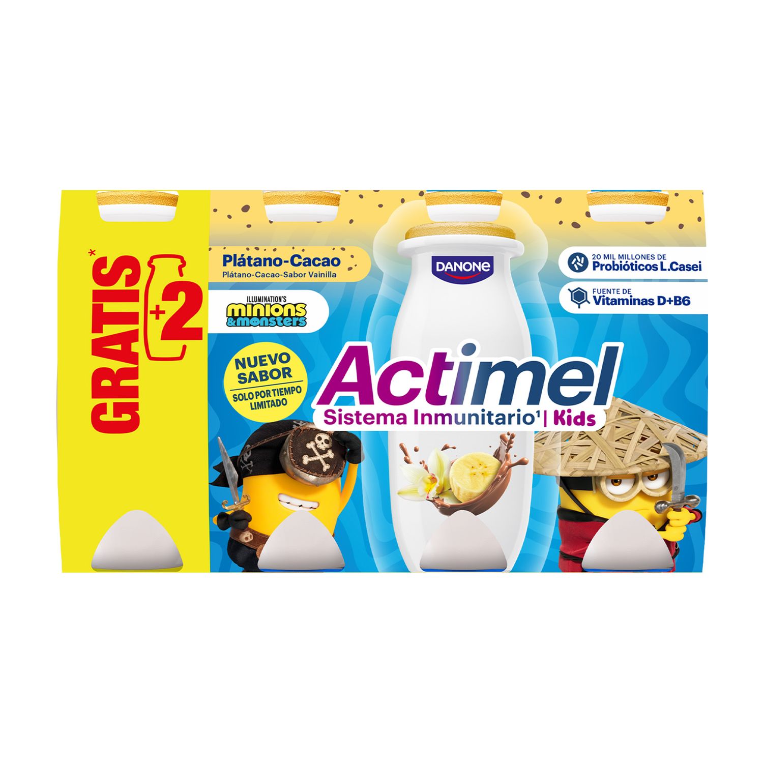 Actimel plátano cacao DANONE 8 x 100 g