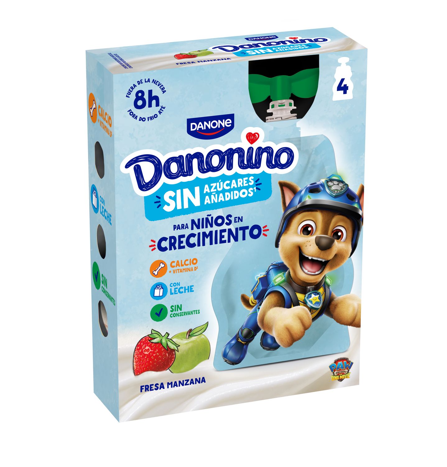 DANONINO pouch sabor fresa y manzana de DANONE 4 x 70 g