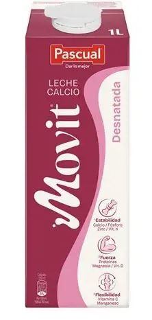 Leche desnatada sin lactosa con calcio movit PASCUAL 1 l