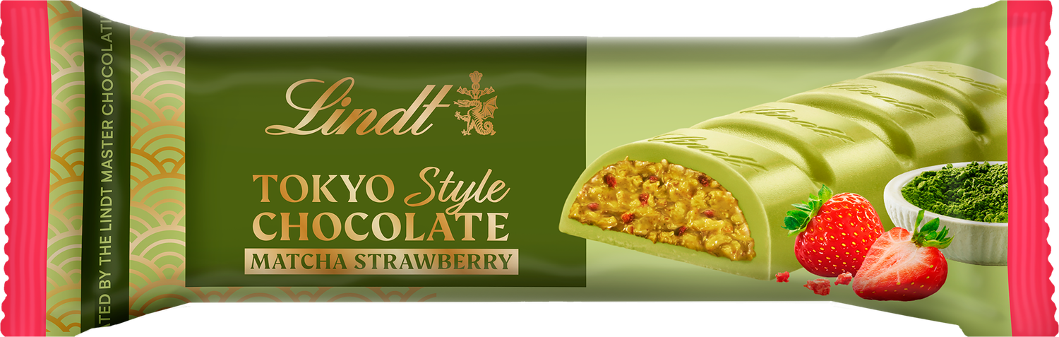 Barrita snack Tokyo style chocolate matcha strawberry LINDT 40 g