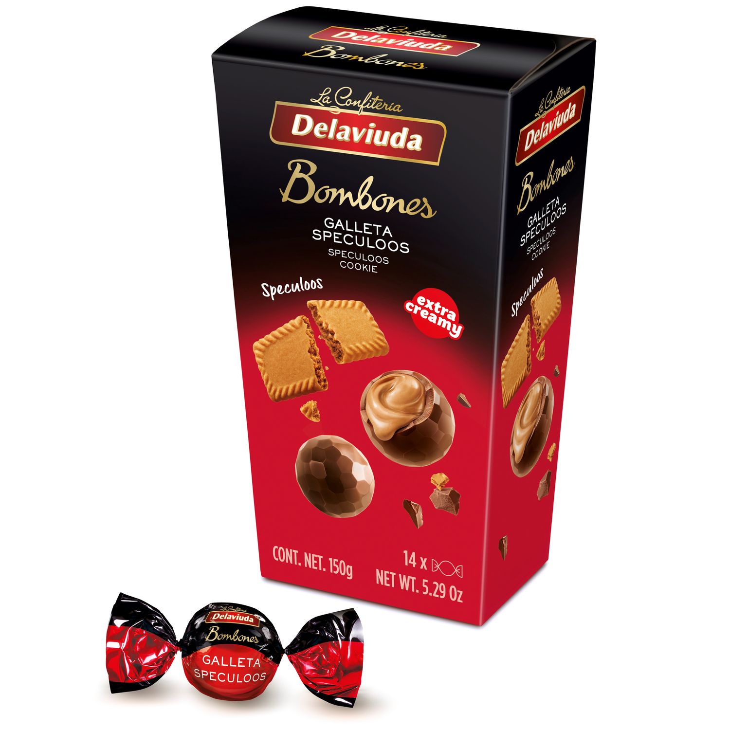 Bombones galleta speculoos DELAVIUDA 14 uds 150 g
