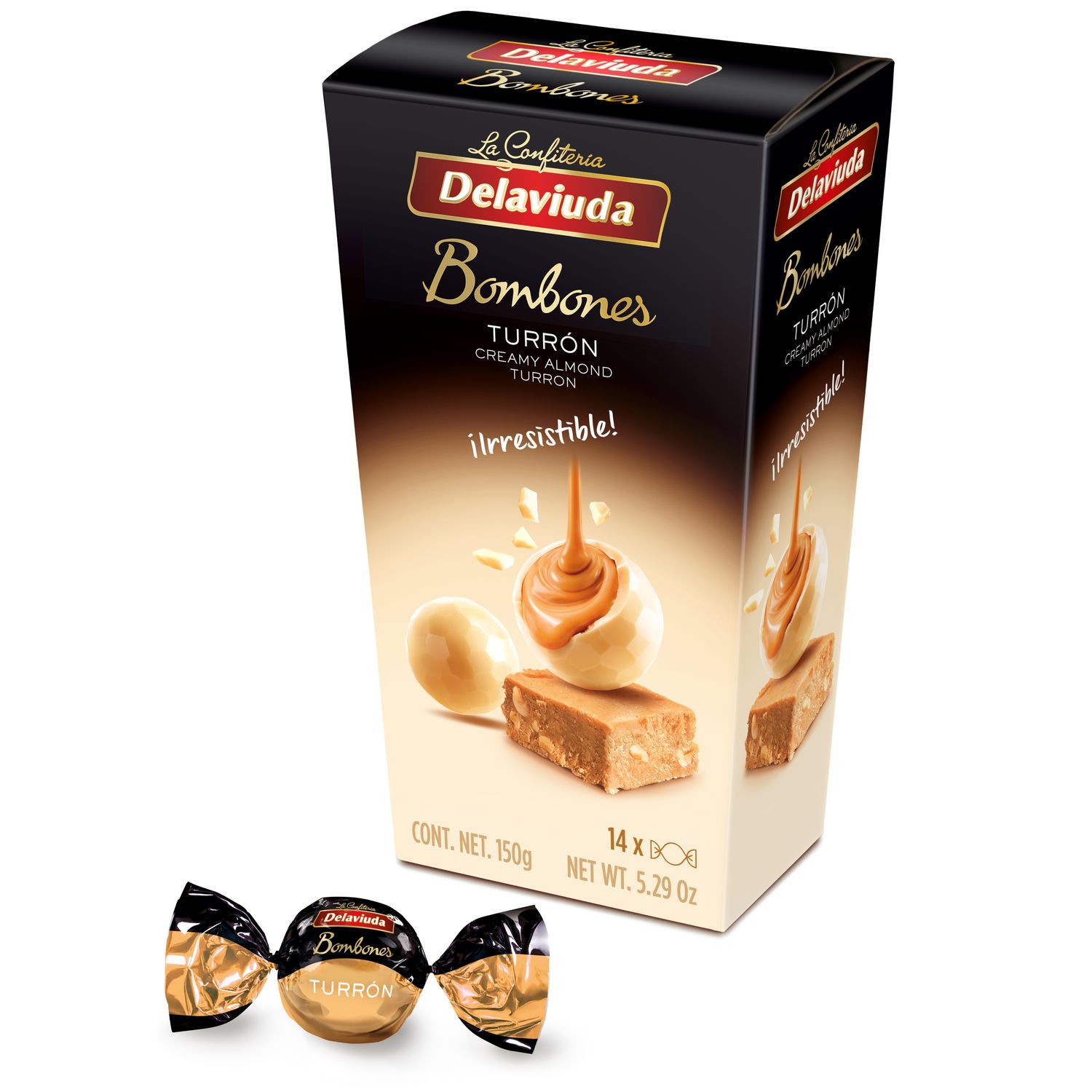 Bombones turrón DELAVIUDA 14 uds 150 g