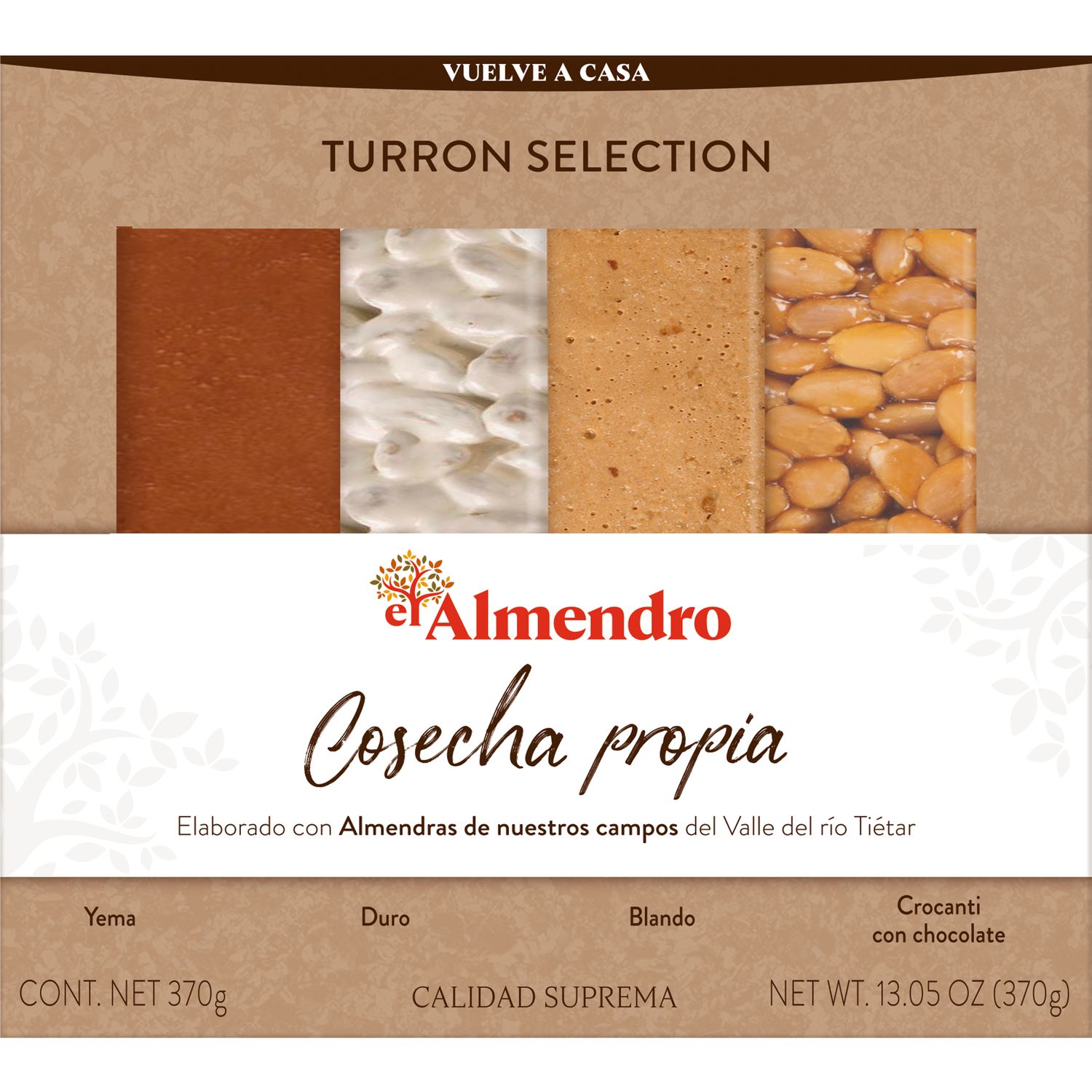 Selección de turrones cosecha propia EL ALMENDRO 370 g