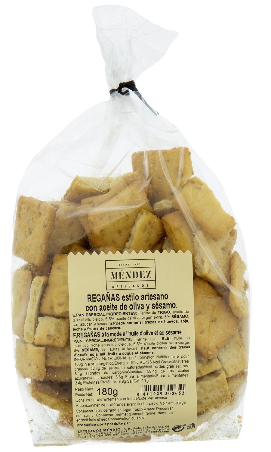 Regañas estillo artesano MÉNDEZ ARTESANOS 180 g