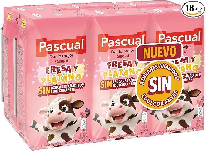 Batido de fresa y plátano PASCUAL packs 6 x 200 ml