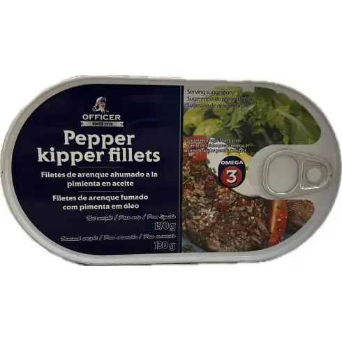Filetes de arenque ahumado a la pimienta OFFICER 130 g
