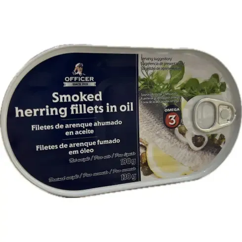 Filetes de arenque ahumado en aceite OFFICER 130 g
