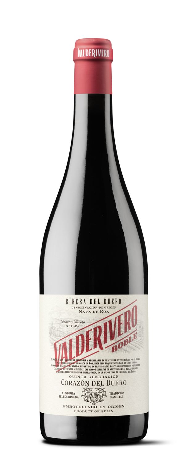 Vino tinto roble D.O. Ribera del Duero VALDERIVERO 750 ml