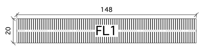 Flex-Bettung FL1 1 oder 6 Stk 148 mm 12 mm Spurw.