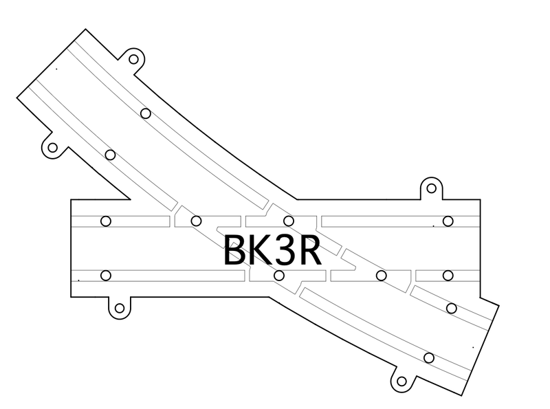 Bogenkreuzung BK3R R273 rechts 12 mm Spurw.