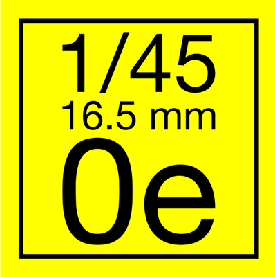 1/45 16.5mm 0e