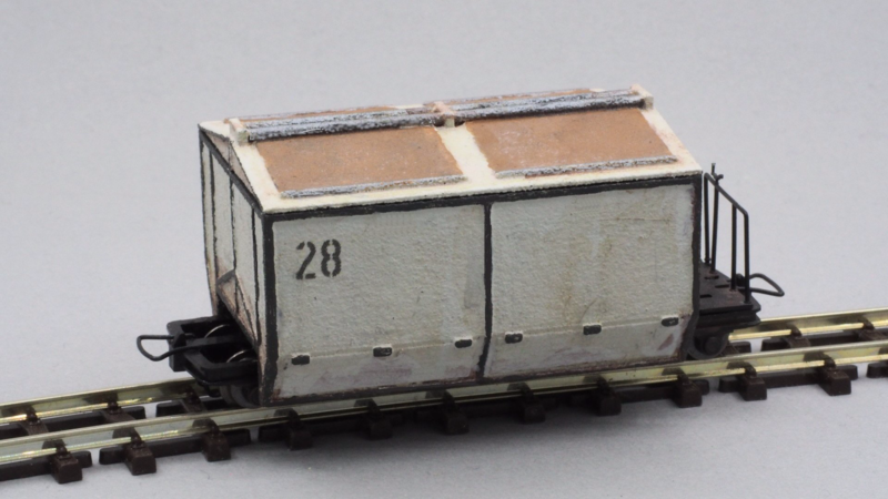 235031 Selbstentladewagen RSE handgebremst ohne Drehgestelle H0e 235031 Selbstentladewagen RSE handgebremst ohne Drehgestelle H0e