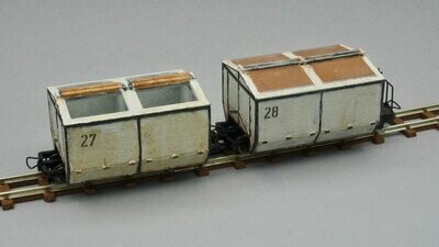 235041 Selbstentladewagen RSE ungebremst ohne Drehgestelle H0e