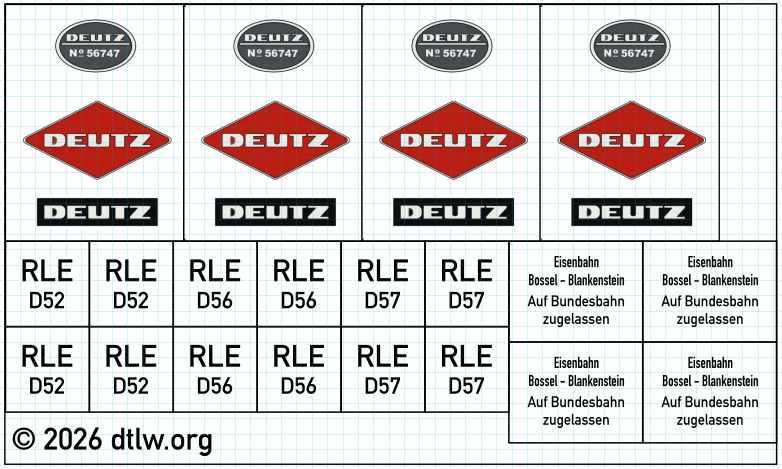 860011 Decal-Set Deutz T4M RLE H0