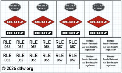 860011 Decal-Set Deutz T4M RLE H0