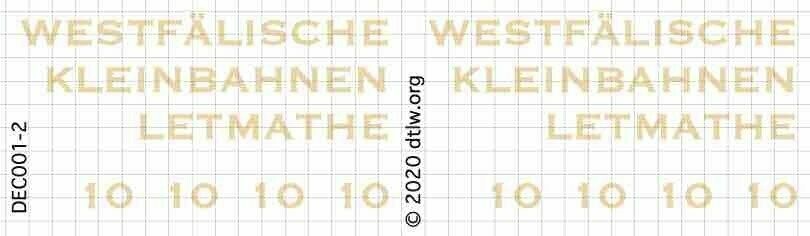 850011 Decal-Set Iserlohner Kreisbahn 10 H0 850011 Decal-Set Iserlohner Kreisbahn 10 H0