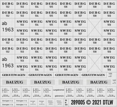 830011 Decal-Set SWEG M-D102-109 H0