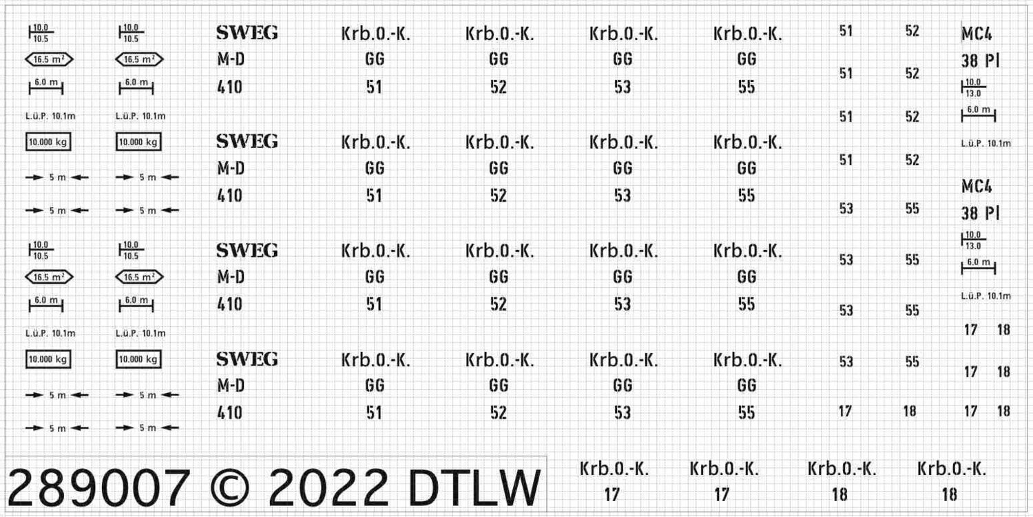 830021 Decal-Set SWEG M-D410 H0