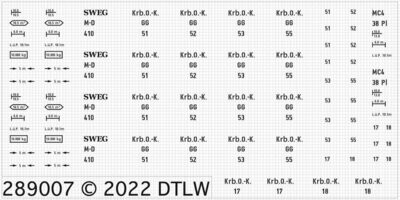 830021 Decal-Set SWEG M-D410 H0