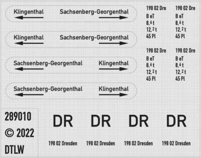 850041 Decal-Set DR ET198 02 H0