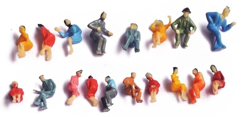 219991 Figuren sitzend, 25 Stk, H0 219991 Figuren sitzend, 25 Stk, H0