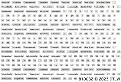 810082 Decal-Set Straßennamen Deutschland weiß H0
