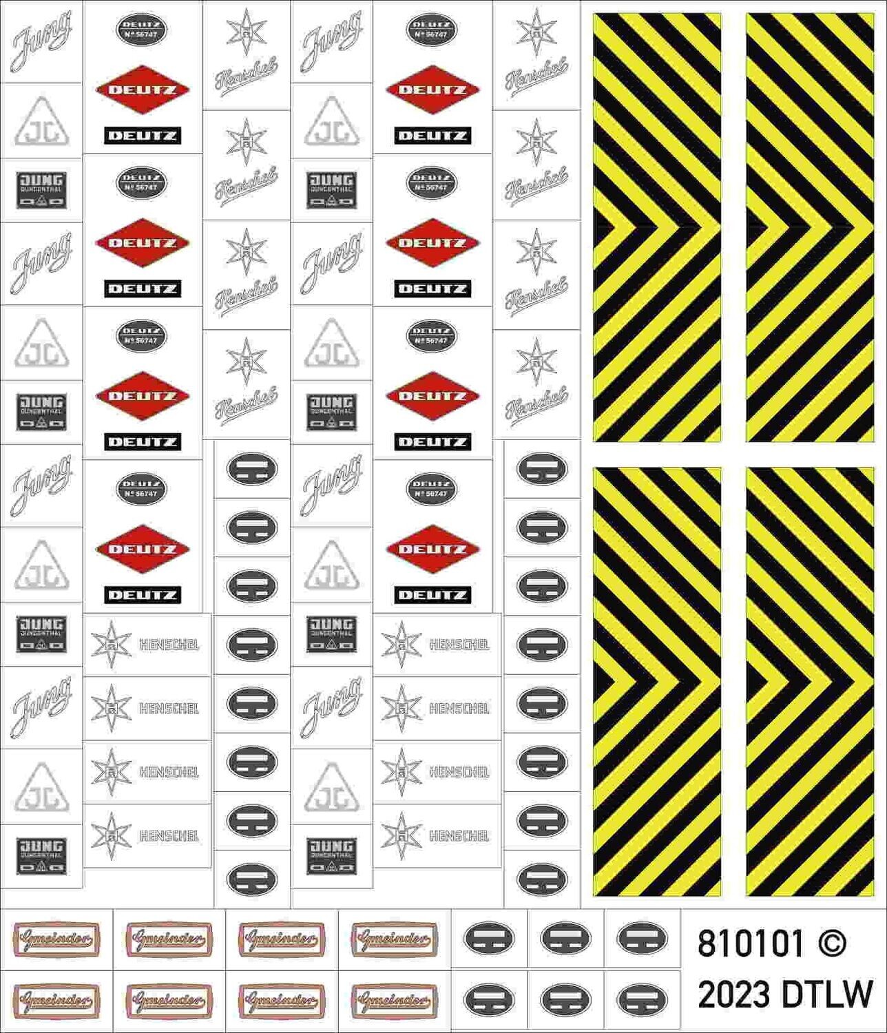 810101 Decal-Set Hersteller und Fabrikschilder H0 810101 Decal-Set Hersteller und Fabrikschilder H0