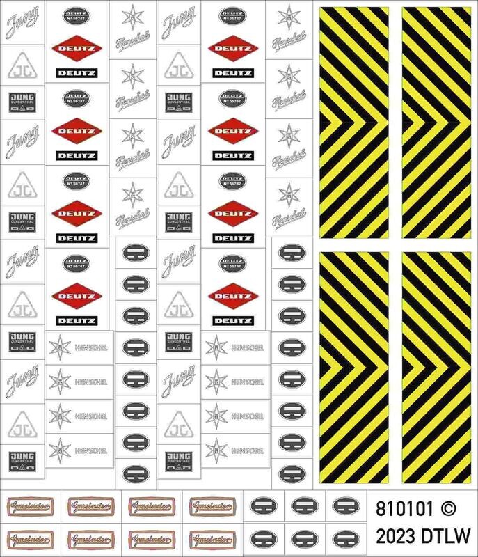 810101 Decal-Set Hersteller und Fabrikschilder H0
