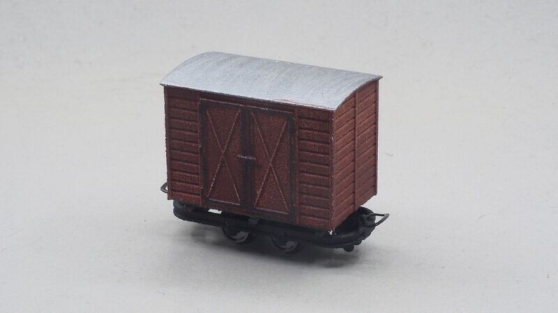 235171 Aufbau gedeckter Güterwagen H0e, 2 Stück 235171 Aufbau gedeckter Güterwagen H0e, 2 Stück