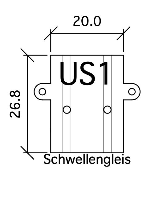 258127-1 US1 Übergang Schwellengleis G=12 258127-1 US1 Übergang Schwellengleis G=12