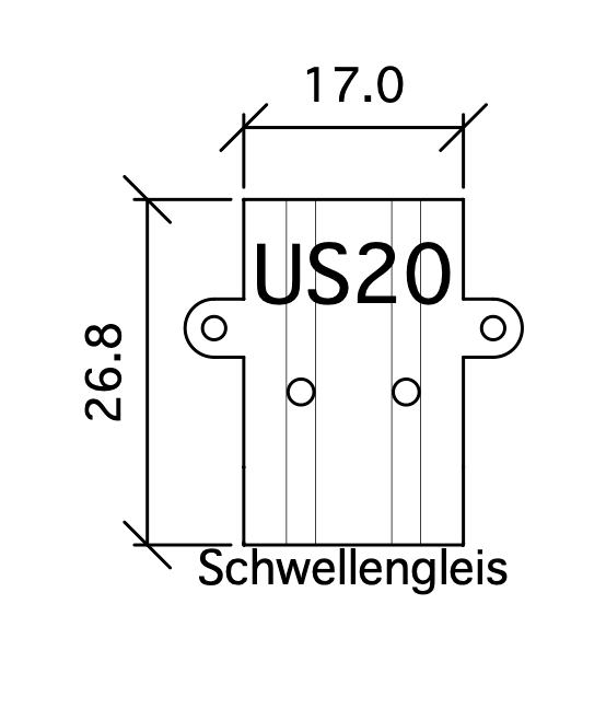 238127-1 US21 Übergang Schwellengleis G=9 238127-1 US21 Übergang Schwellengleis G=9