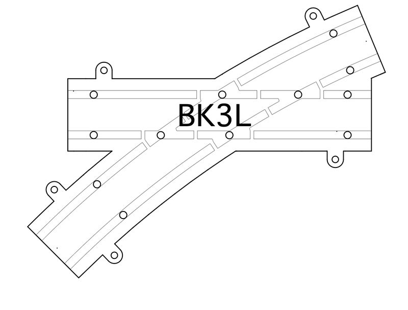 258135-1 BK3L Bogenkreuzung R273 links G=12 258135-1 BK3L Bogenkreuzung R273 links G=12