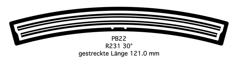 238142 PB22 Profil R231 30° G=9 6 Stk