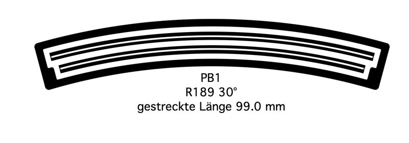 258141 PB1 Profil R189 30° G=12 1 oder 6 Stk