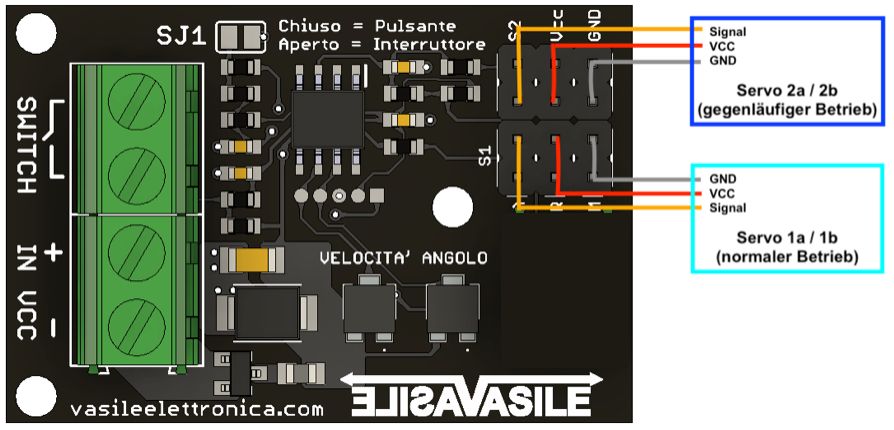 VE020-009 Servosteuerung für 1 bis 4 Servos VE020-009 Servosteuerung für 1 bis 4 Servos