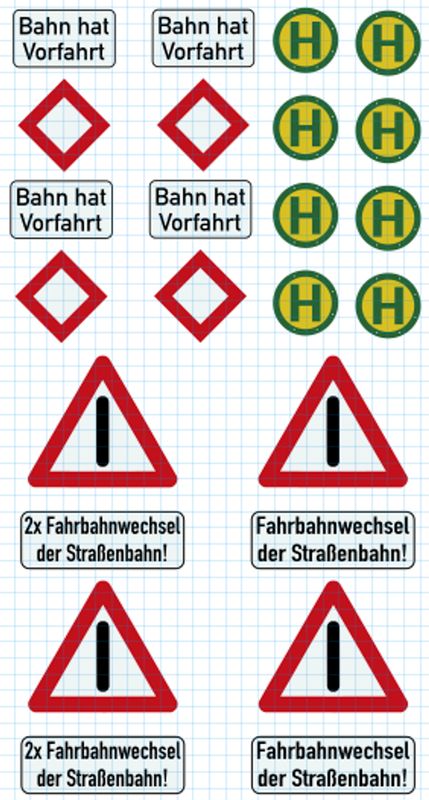258108-1 Verkehrszeichen Straßenbahn H0 258108-1 Verkehrszeichen Straßenbahn H0