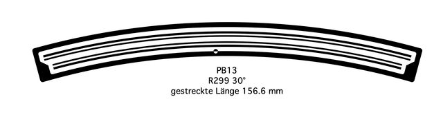 268143 PB13 Profil R299 30° G=16.5 1 oder 6 Stk 268143 PB13 Profil R299 30° G=16.5 1 oder 6 Stk