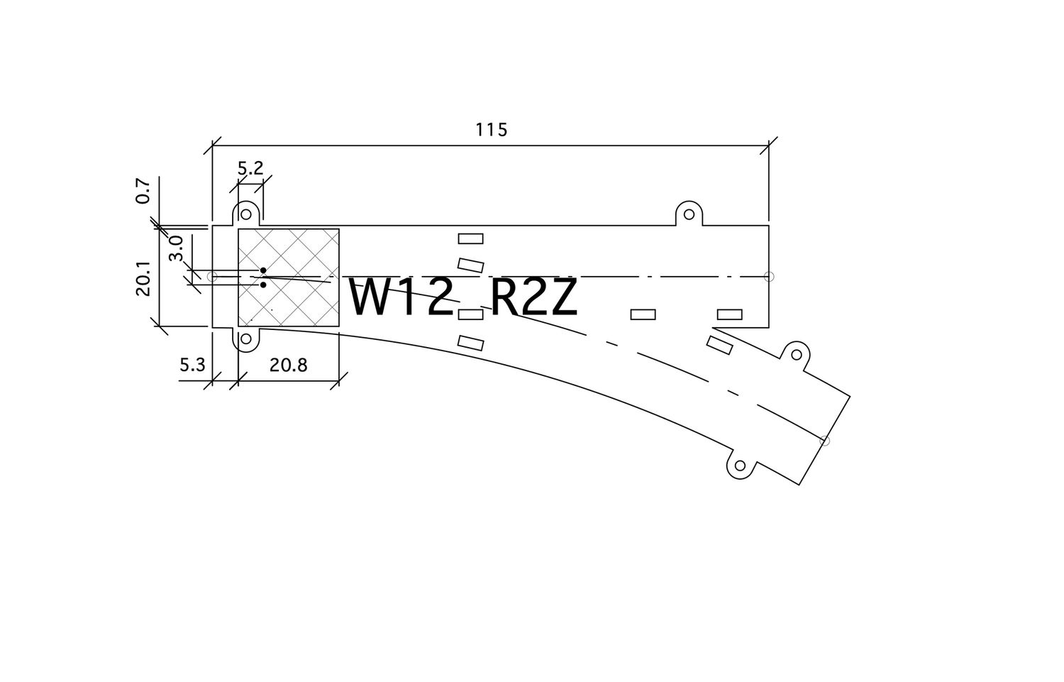 268253-1 W12R2Z 115mm R253 30° G=16.5